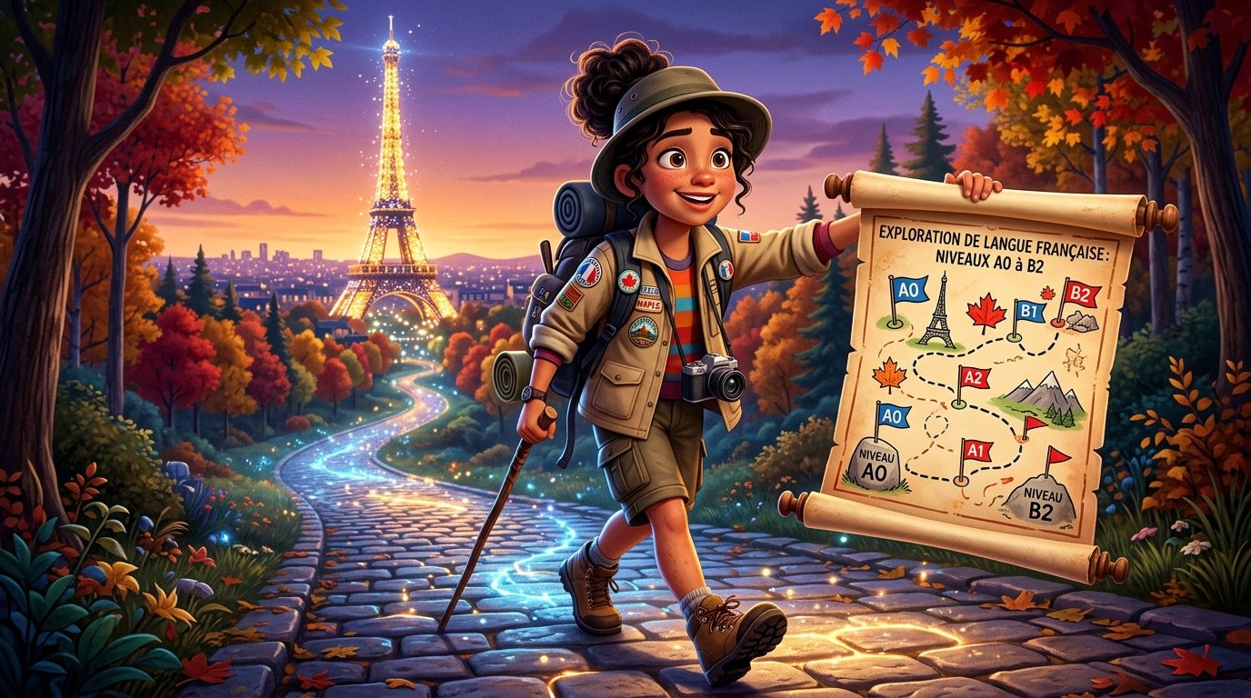Cartoon French 3D Study Roadmap Holographic Map