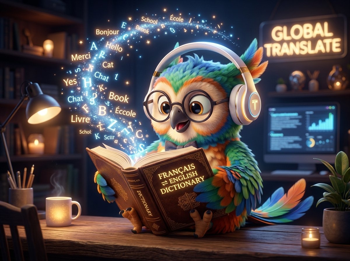 3D Parrot Translator Mascot