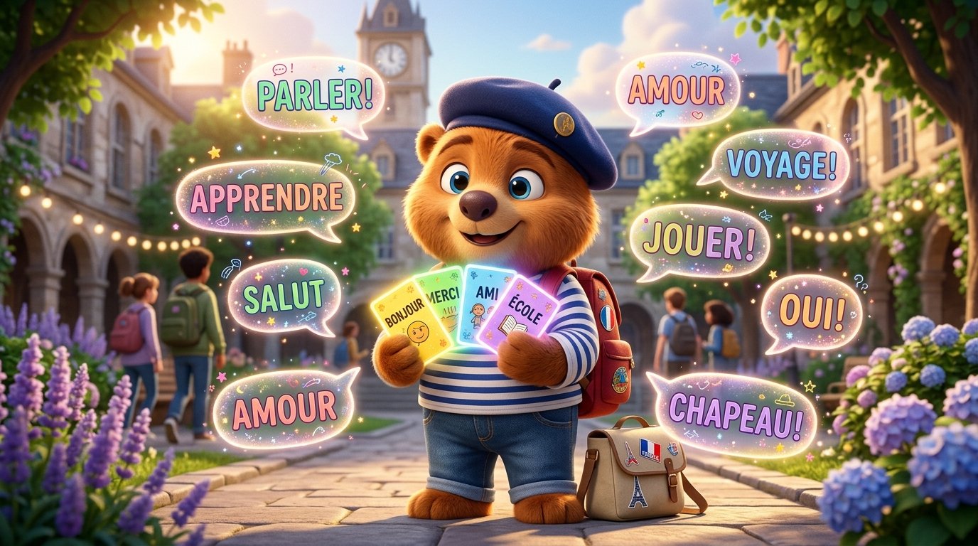 French Vocabulary 3D Mascot